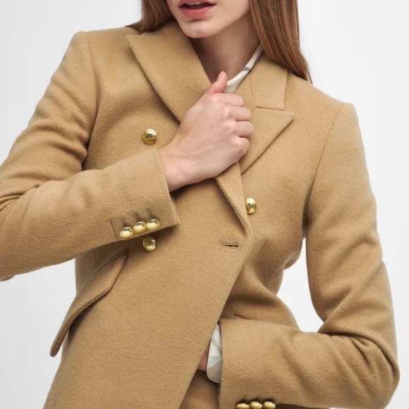 Barbour Women's Darly Camel Blazer with Gold Buttons - Picture 5 of 8